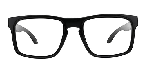 John Wayne Black rectangular prescription glasses from Neven Eyewear Pair name: John Wayne Frame shape: rectangular.