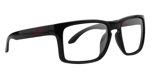 John Wayne Black Rectangular prescription glasses from Neven Eyewear Pair name: John Wayne Frame shape: Rectangular.