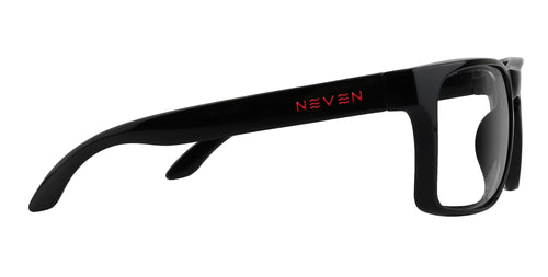 John Wayne Black rectangular prescription glasses from Neven Eyewear Pair name: John Wayne Frame shape: rectangular.