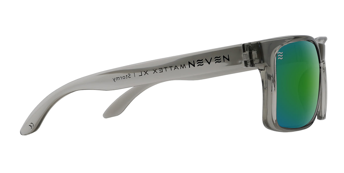 Stormy XL green oversized polarized sunglasses from Neven Eyewear Pair name: Stormy XL Frame shape: oversized.