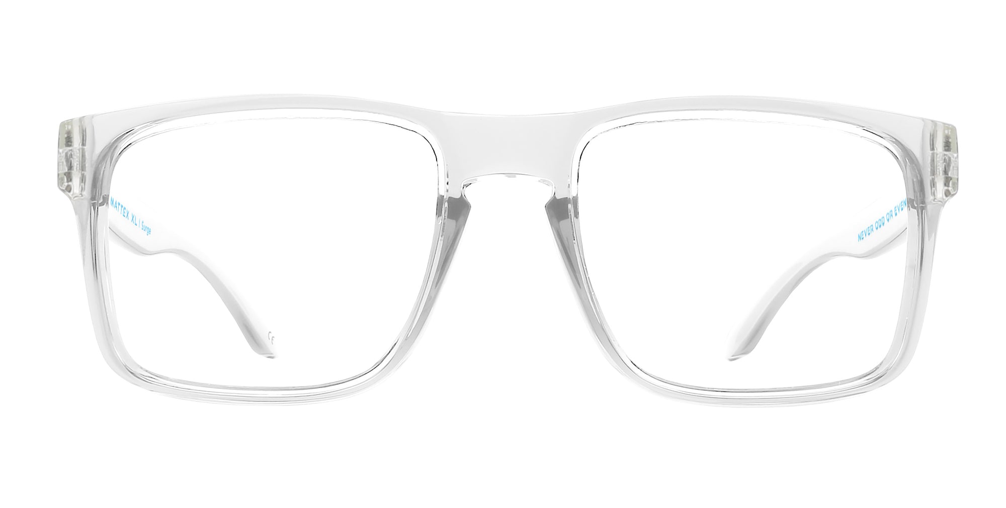 Surge clear rectangular prescription glasses from Neven Eyewear.