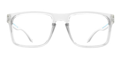 Clear Surge eyeglasses with a modern rectangular frame design and clear lenses.
