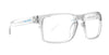 Clear Surge eyeglasses with a modern rectangular frame design and clear lenses.