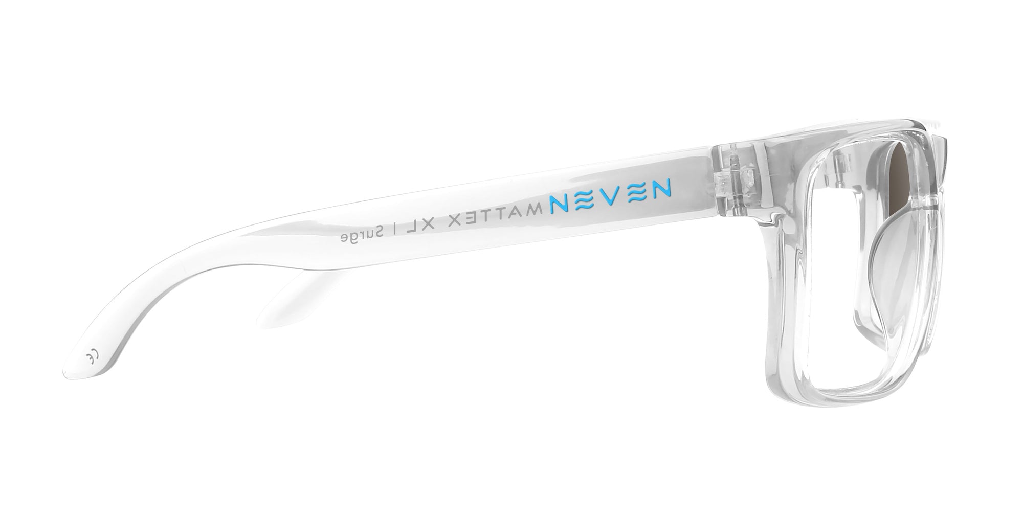 Surge clear rectangular prescription glasses from Neven Eyewear.