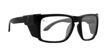 Doom black angular prescription glasses from Neven Eyewear.