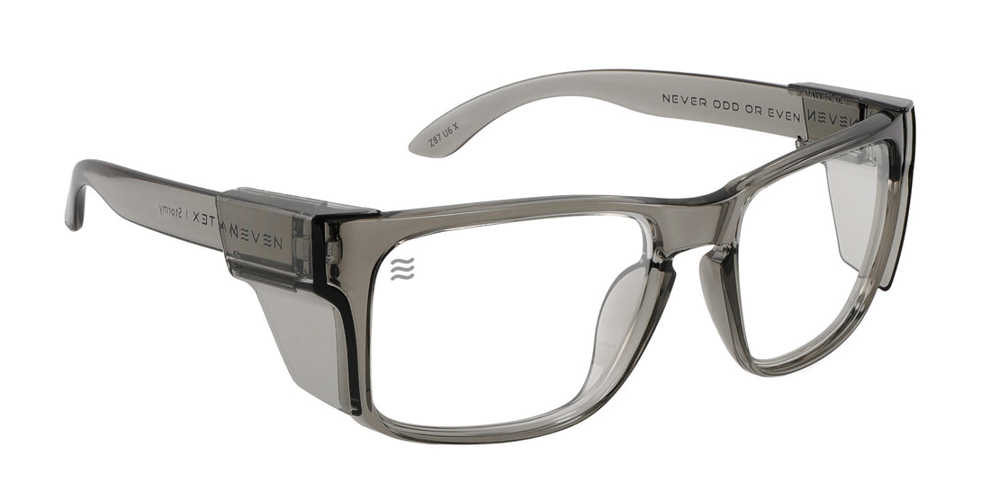 Stormy Z87+ gray rectangular prescription glasses from Neven Eyewear.