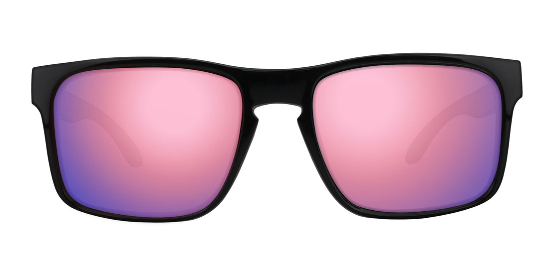 Amethyst black rectangular prescription glasses from Neven Eyewear.