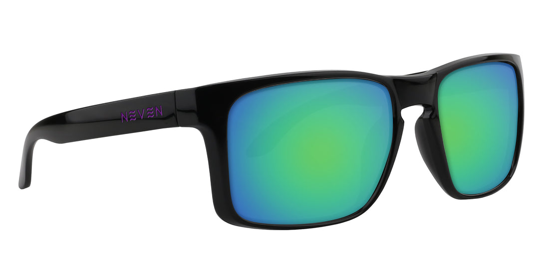 Amethyst black rectangular prescription glasses from Neven Eyewear.