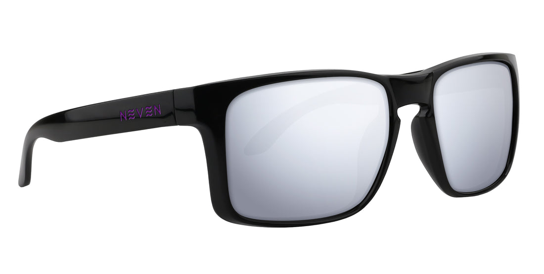 Amethyst black rectangular prescription glasses from Neven Eyewear.