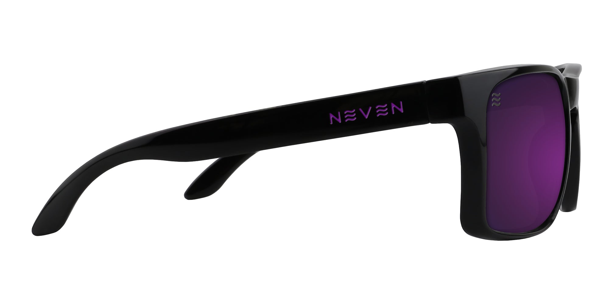 The Amethyst black rectangular polarized sunglasses from Neven Eyewear.