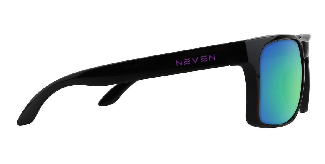 Amethyst black rectangular prescription glasses from Neven Eyewear.