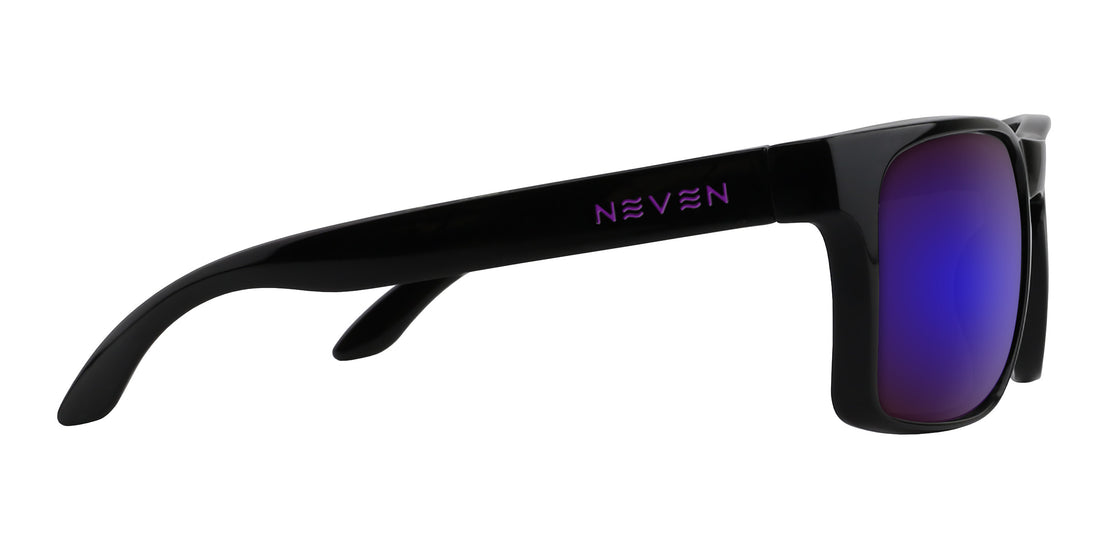 Amethyst black rectangular prescription glasses from Neven Eyewear.