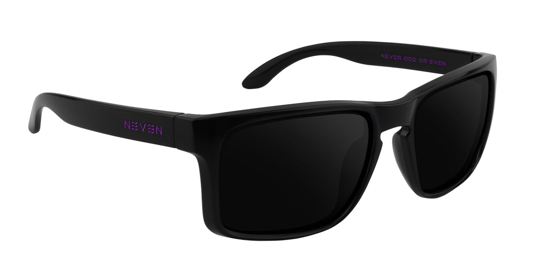 Amethyst black rectangular prescription glasses from Neven Eyewear.