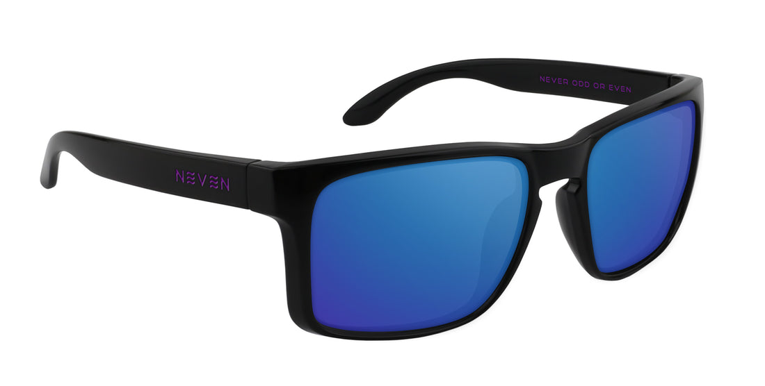 Amethyst black rectangular prescription glasses from Neven Eyewear.
