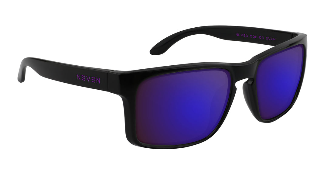 Amethyst black rectangular prescription glasses from Neven Eyewear.