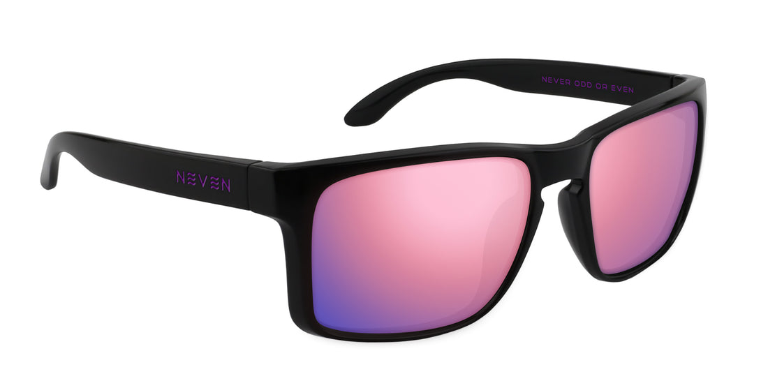 Amethyst black rectangular prescription glasses from Neven Eyewear.