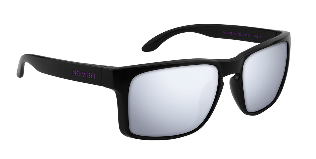 Amethyst black rectangular prescription glasses from Neven Eyewear.