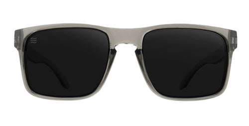 Breakers sunglasses with gray frames and dark lenses.