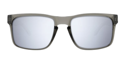 Stormy clear gray rectangular prescription glasses from Neven Eyewear.