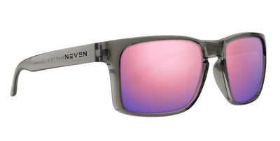 Stormy clear gray rectangular prescription glasses from Neven Eyewear.