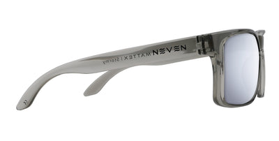 Stormy clear gray rectangular prescription glasses from Neven Eyewear.