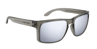 Stormy clear gray rectangular prescription glasses from Neven Eyewear.