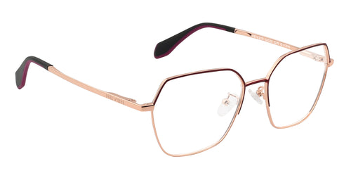 Daisy Gold/Burgundy Rectangle Prescription Glasses from Neven Eyewear.