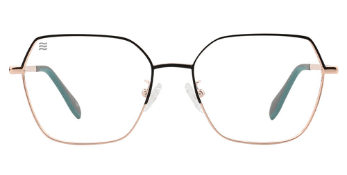 Kat Gold Geometric prescription glasses from Neven Eyewear.