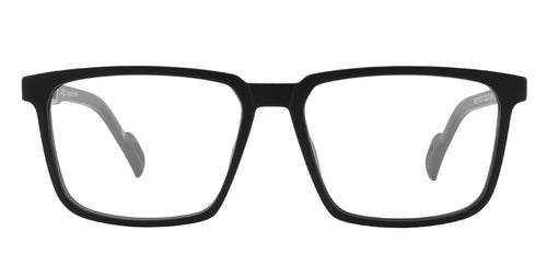 Agent Smith matte black rectangular prescription glasses from Neven Eyewear.