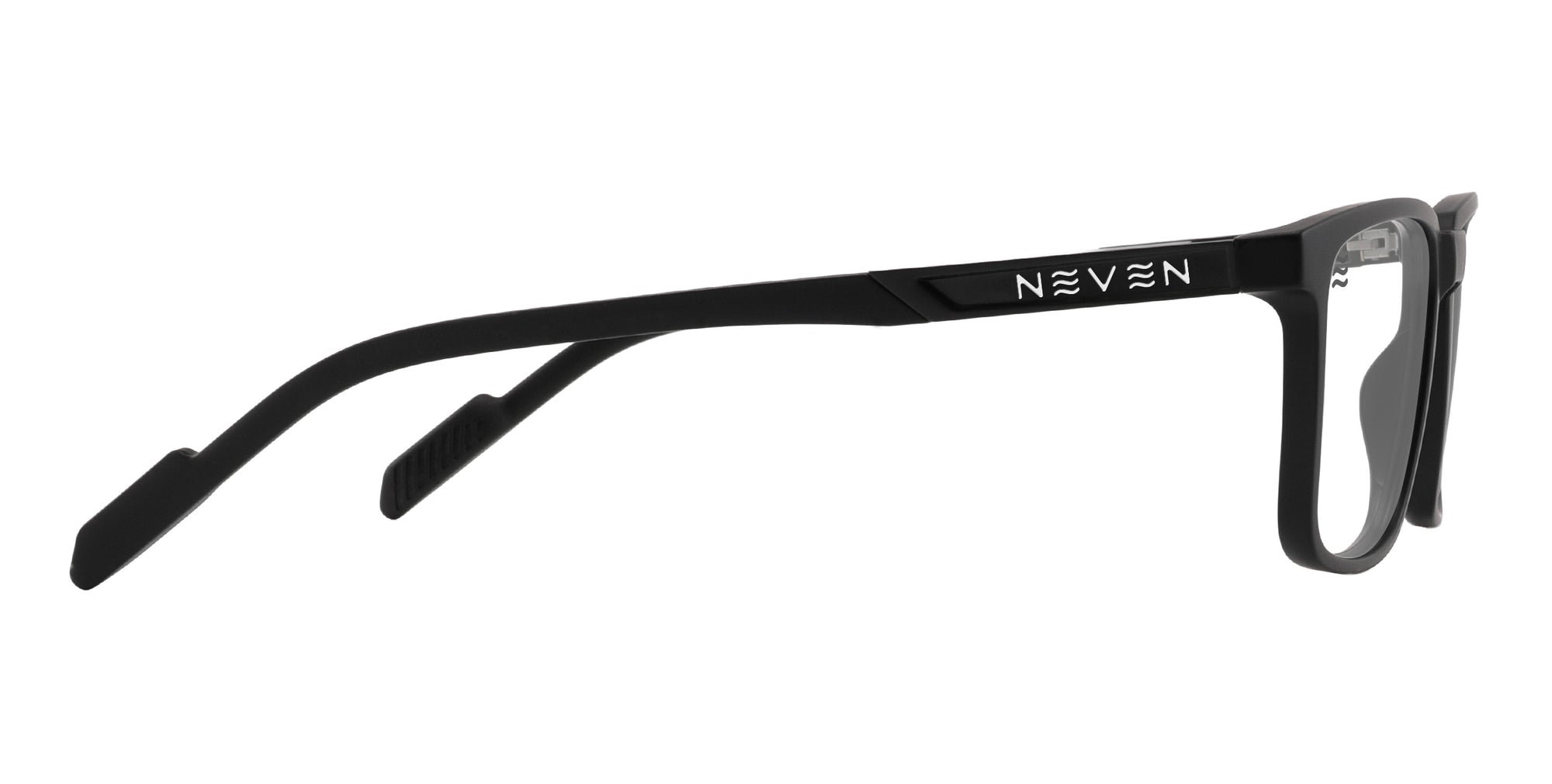 Agent Smith matte black rectangular prescription glasses from Neven Eyewear.