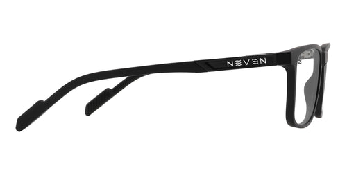 Agent Smith matte black rectangular prescription glasses from Neven Eyewear.
