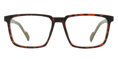 Oracle eyeglasses with tortoiseshell pattern and rectangular shape
