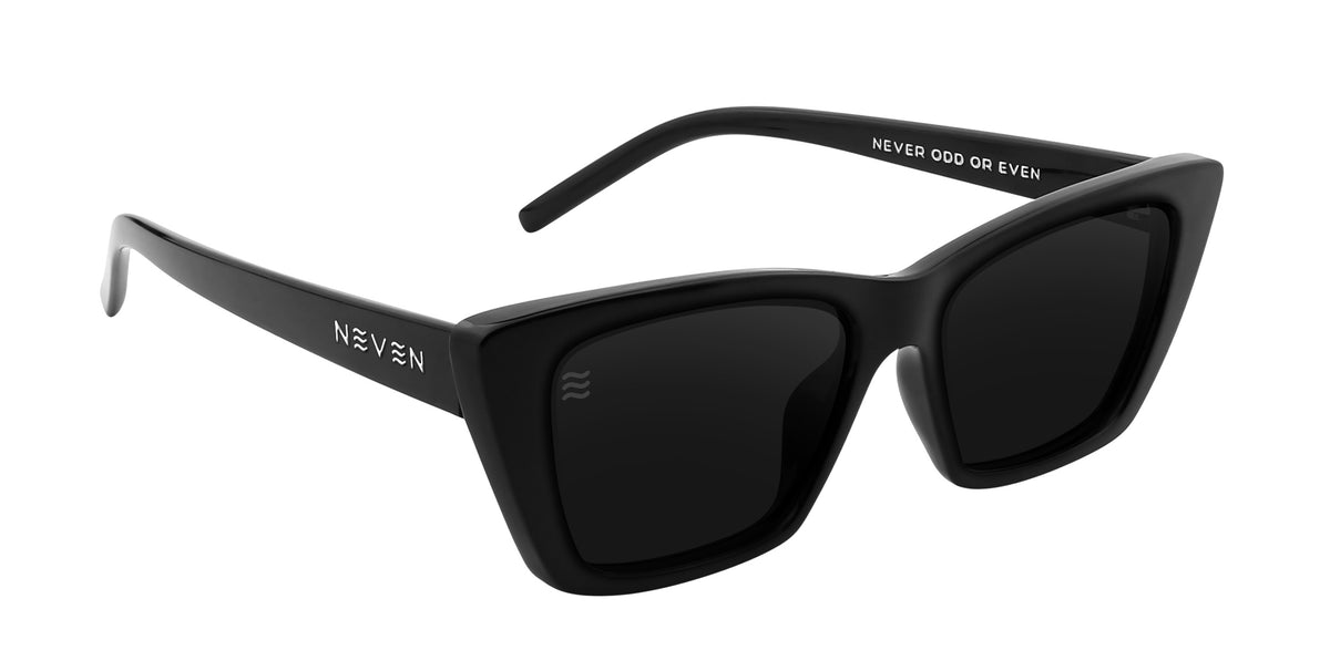 Noir black cat-eye polarized sunglasses from Neven Eyewear