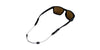 Wire retainer for sunglasses, adjustable and durable, in use.