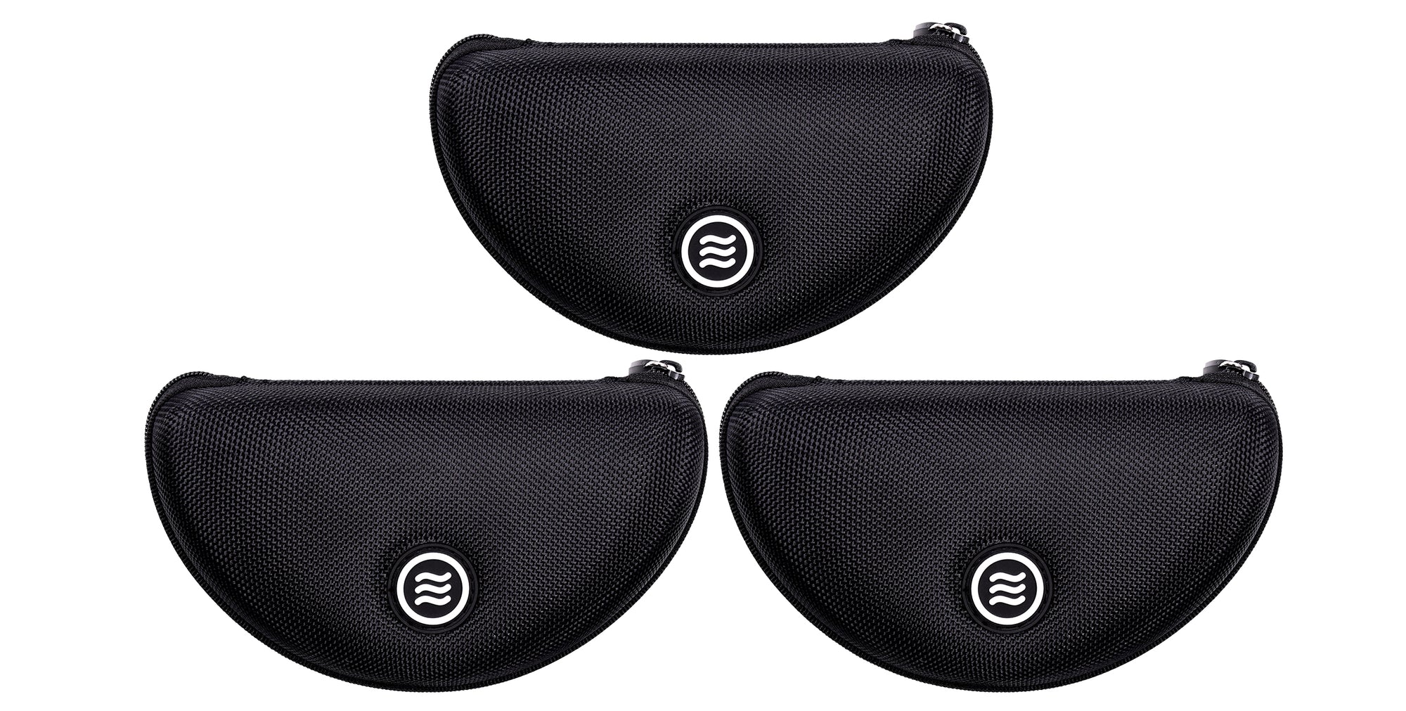 3 Pack of Signature Hard Cases in black, designed to protect Neven Eyewear.
