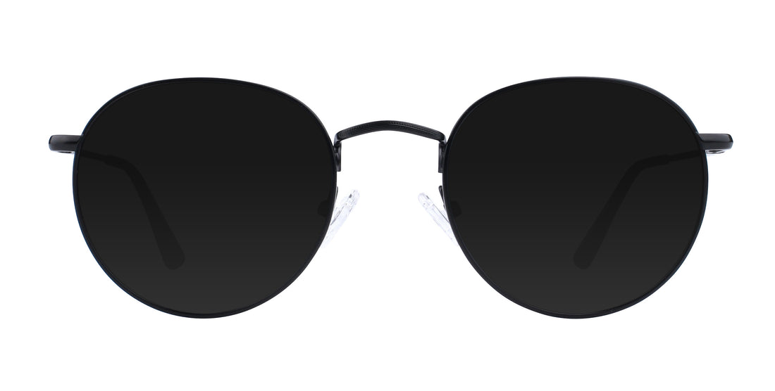 Saint sunglasses with black lenses and metal frame.
