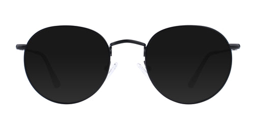 Saint sunglasses with black lenses and metal frame.