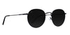 Saint black round polarized sunglasses with a sleek design and UV protection.