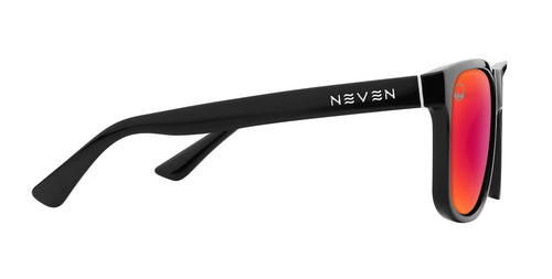 Cinder Red-Orange Mirrored Rectangle Polarized Sunglasses from Neven Eyewear.