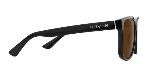 Cinder black square prescription glasses from Neven Eyewear.