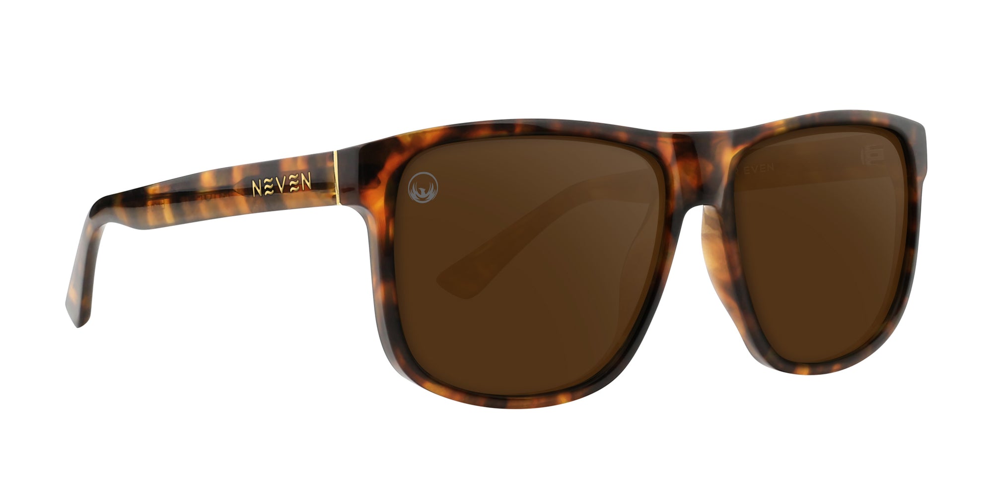 Ember tortoiseshell-patterned polarized sunglasses with brown lenses .