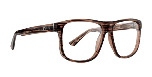 Solana Brown-striped Squared prescription glasses from Neven Eyewear.