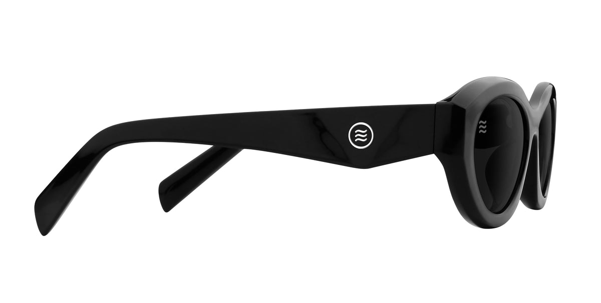 Vice black oval polarized sunglasses from Neven Eyewear