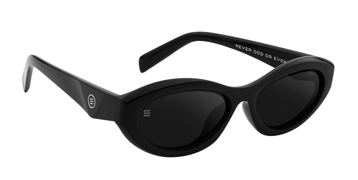 Vice black oval polarized sunglasses from Neven Eyewear