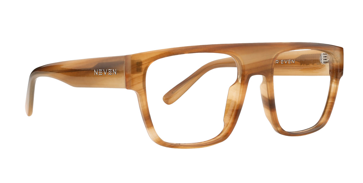 Noon Brown Rectangular prescription glasses from Neven Eyewear.