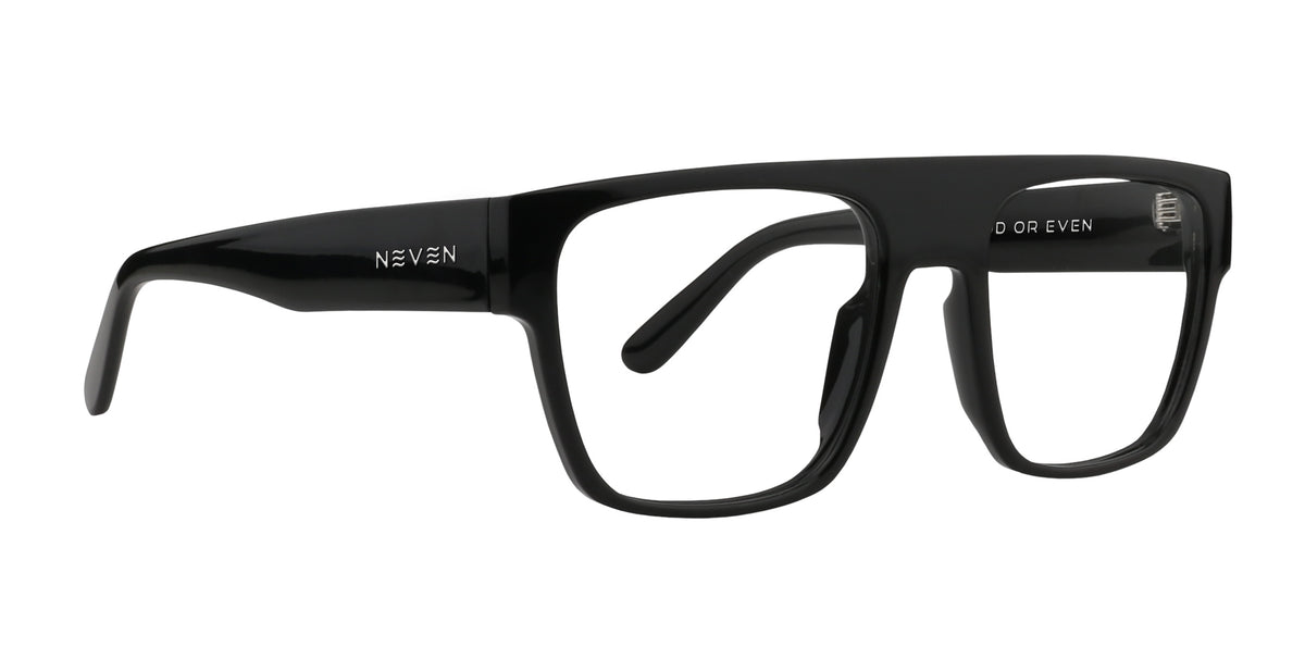 Solos black rectangular prescription glasses from Neven Eyewear.