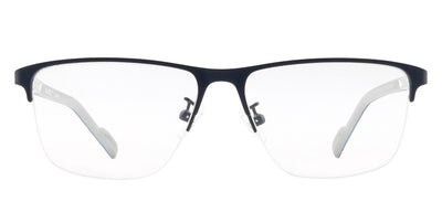 Swain prescription glasses with a sleek half-rim design in blue and gray.