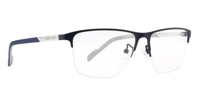Swain prescription glasses with a sleek half-rim design in blue and gray.