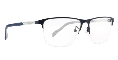 Swain black semi-rimless prescription glasses from Neven Eyewear.