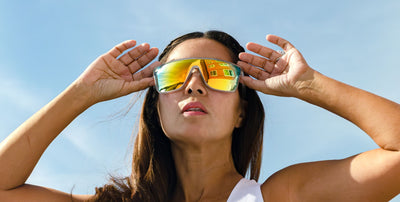 Byron white large polarized sunglasses from Neven Eyewear.